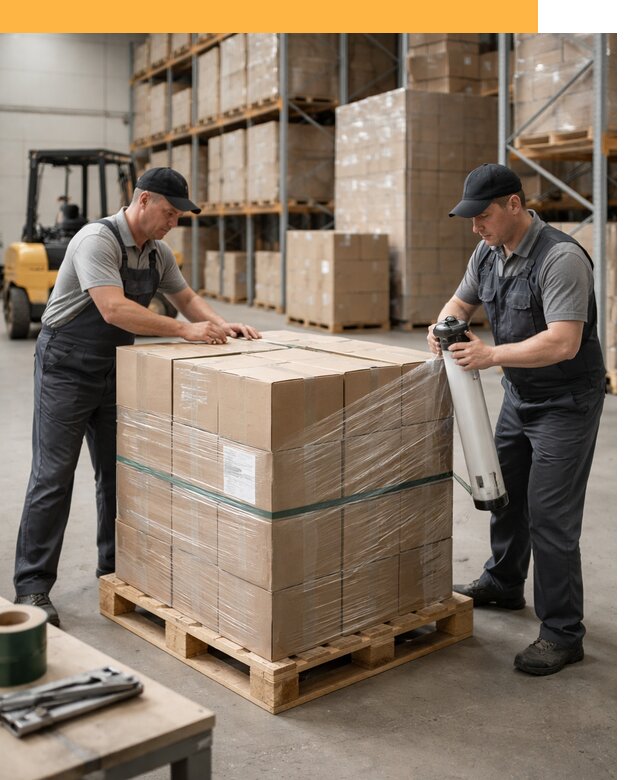 Упаковка и паллетирование грузов от 3669 руб: защита и крепление