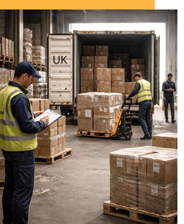 Доставка грузов из Великобритании с таможенным оформлением от 13105